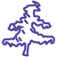 A simple outline of a tree, drawn in purple.